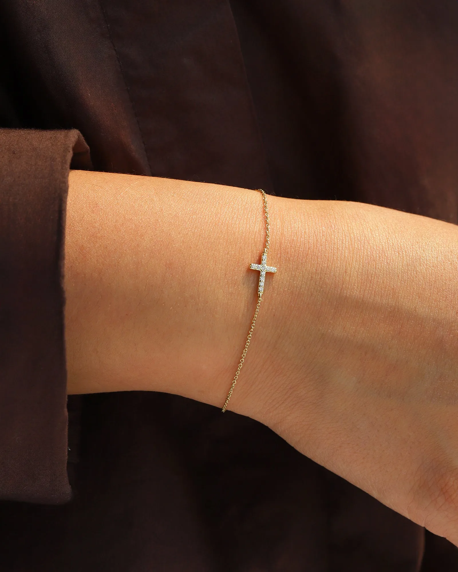 East-West Pavé Cross Bracelet sold by Blue Ruby product image thumbnail 2