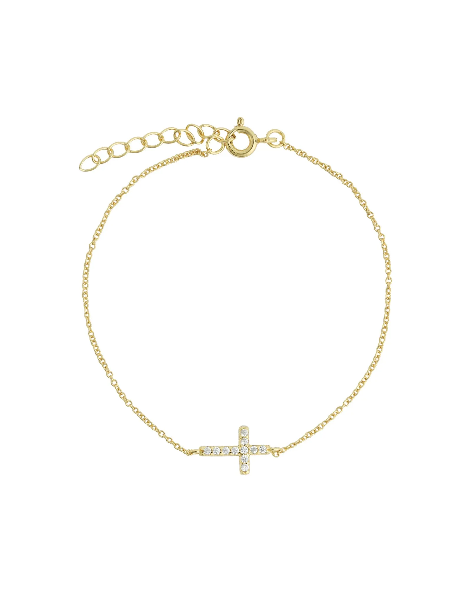 East-West Pavé Cross Bracelet sold by Blue Ruby