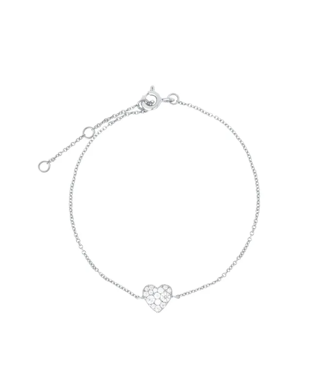 Heart Pavé Chain Bracelet sold by Blue Ruby