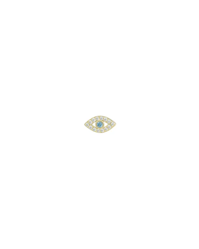Pavé Evil Eye Stone Stud sold by Blue Ruby