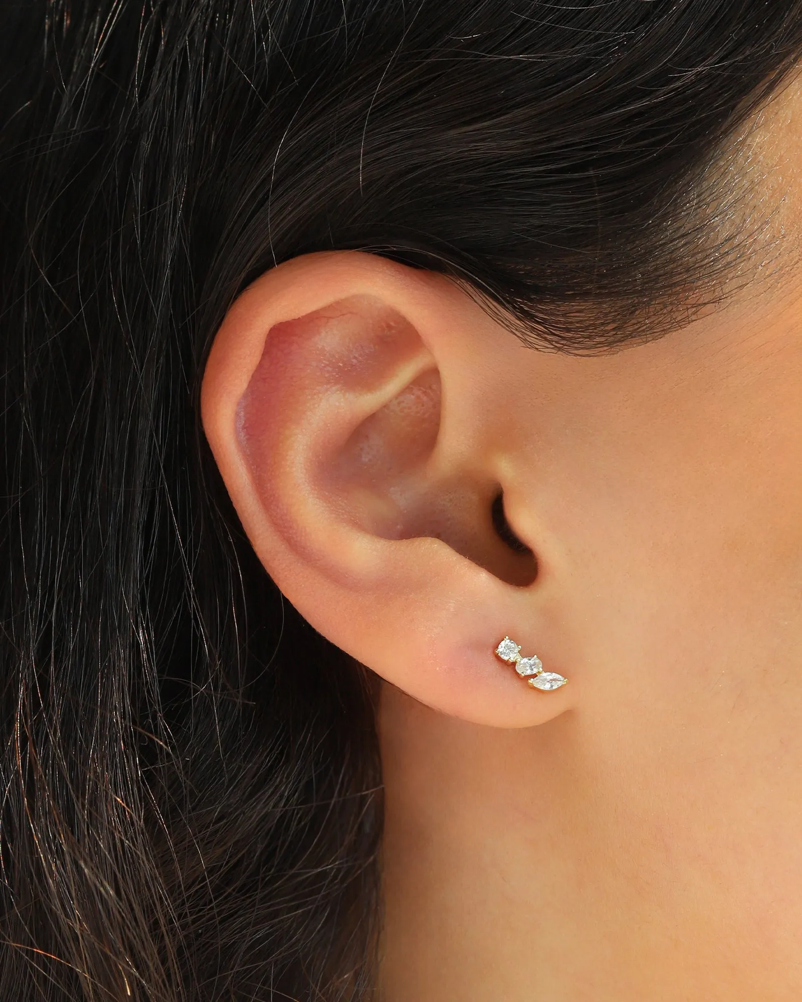 Three Mix Shape CZ Studs sold by Blue Ruby product image thumbnail 2