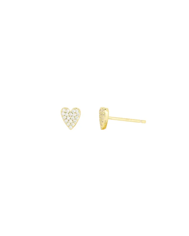 Heart Pavé Studs sold by Blue Ruby