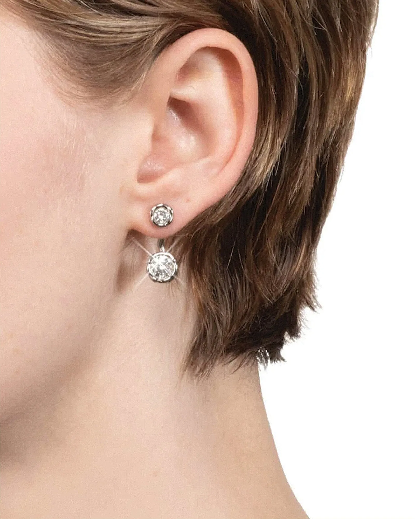 Asterales Molten Front Back CZ Earrings sold by Blue Ruby product image thumbnail 2