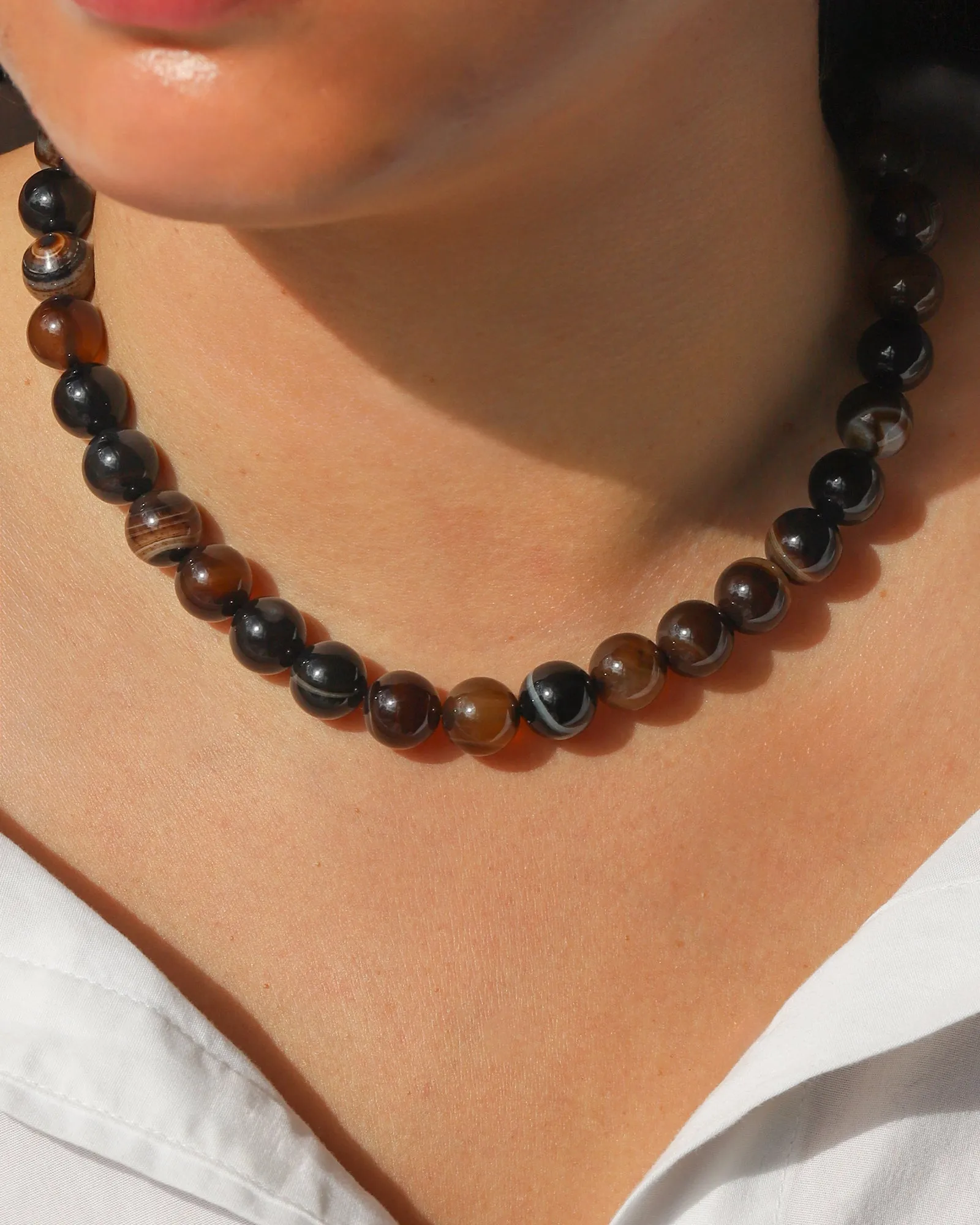 Chunky Beaded Necklace | 12mm sold by Blue Ruby product image thumbnail 2