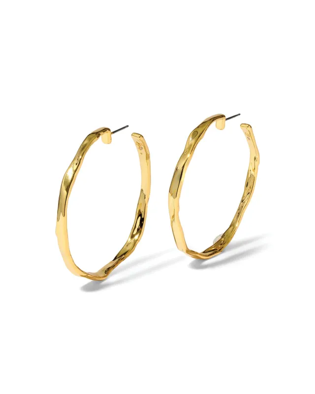 Brut Gold Skinny Hoop Earring sold by Blue Ruby