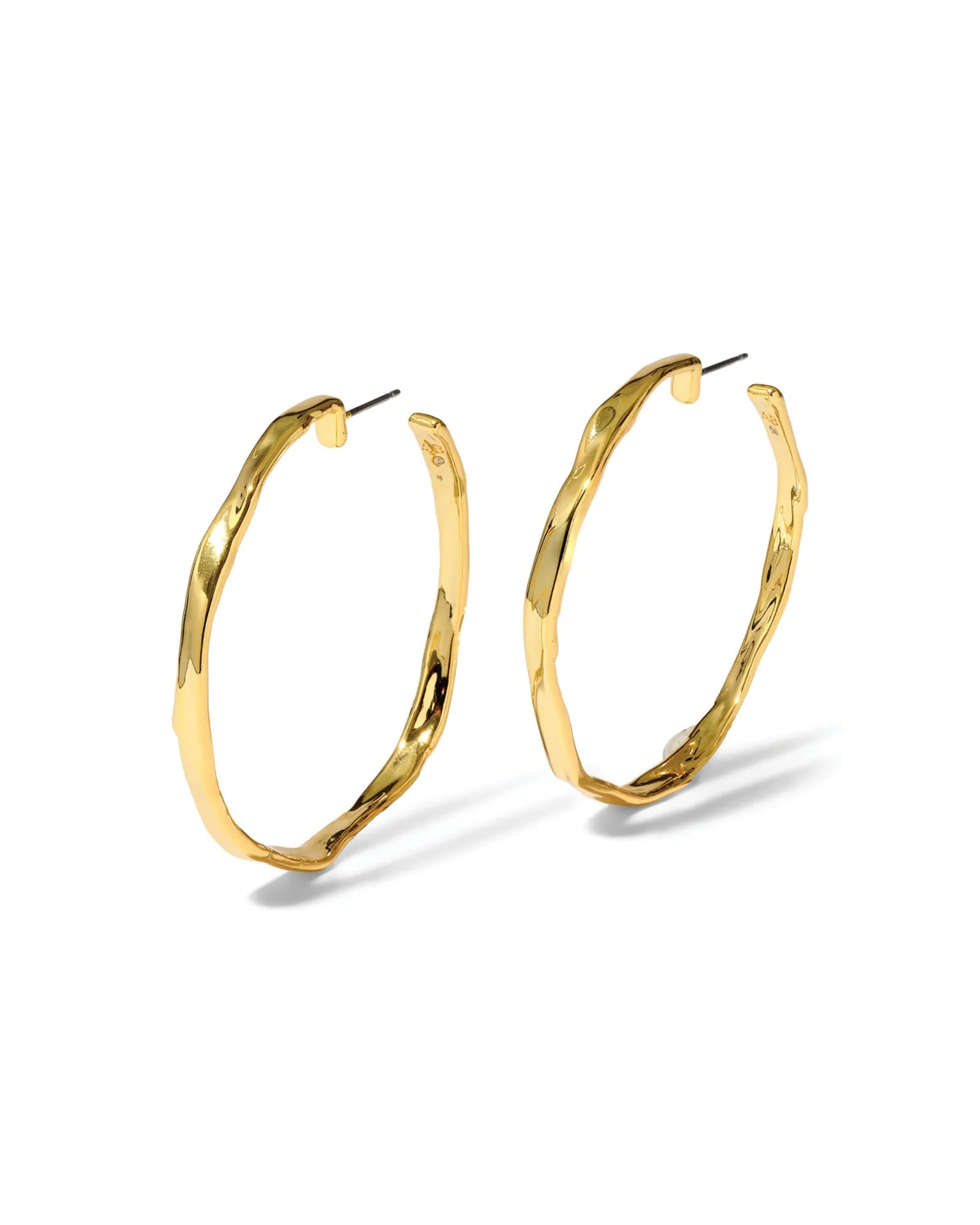 Brut Gold Skinny Hoop Earrings sold by Blue Ruby