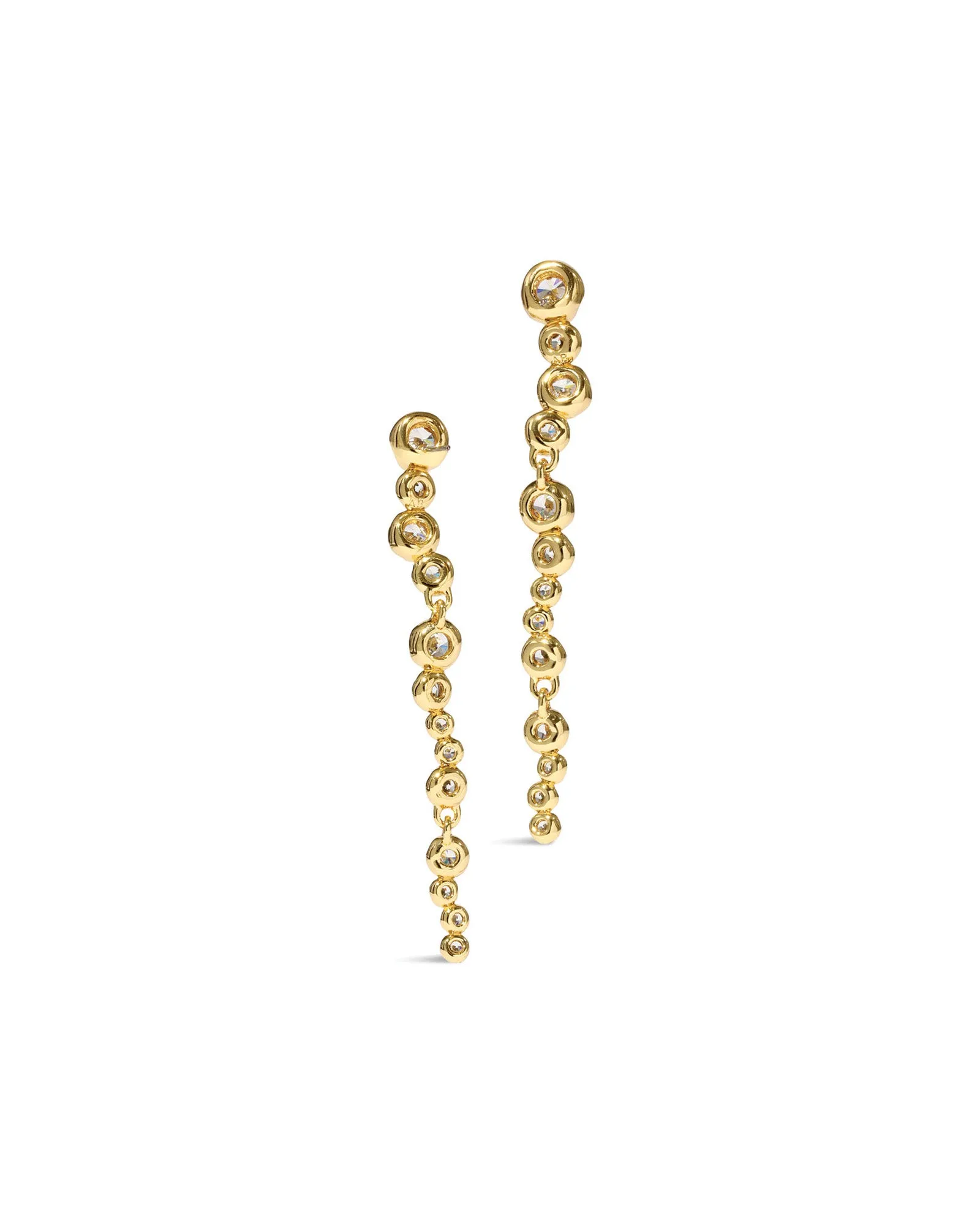Asterales Gold CZ Cascading Earrings sold by Blue Ruby product image thumbnail 3