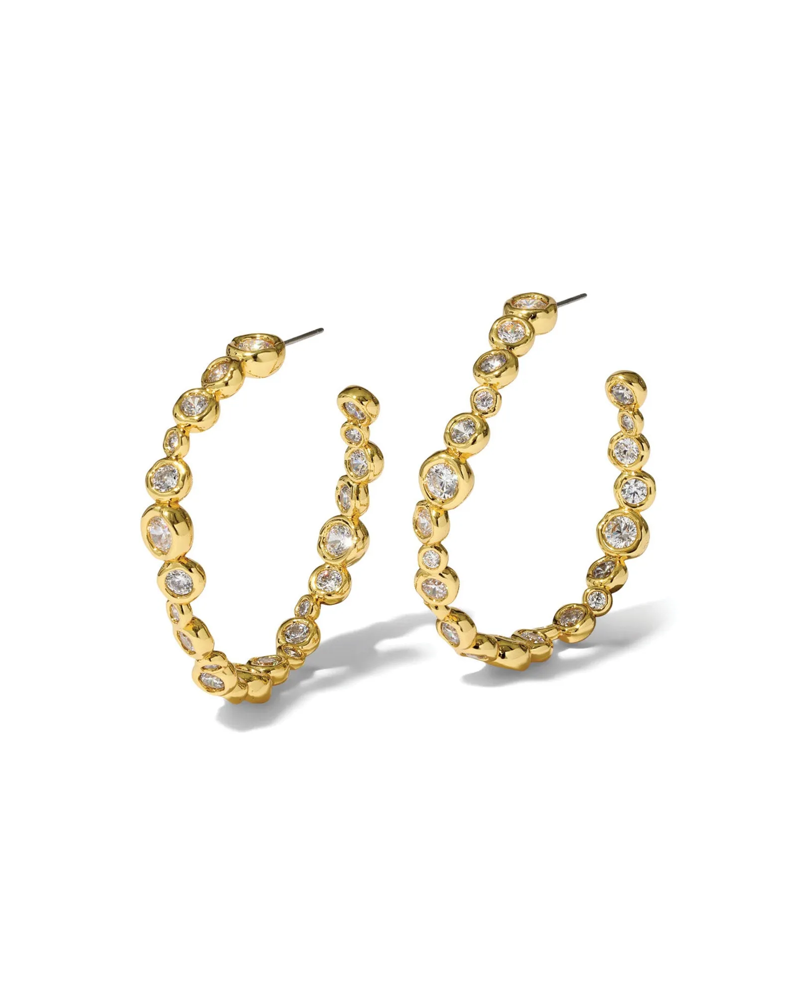 Asterales Gold Large Hoop Earrings sold by Blue Ruby