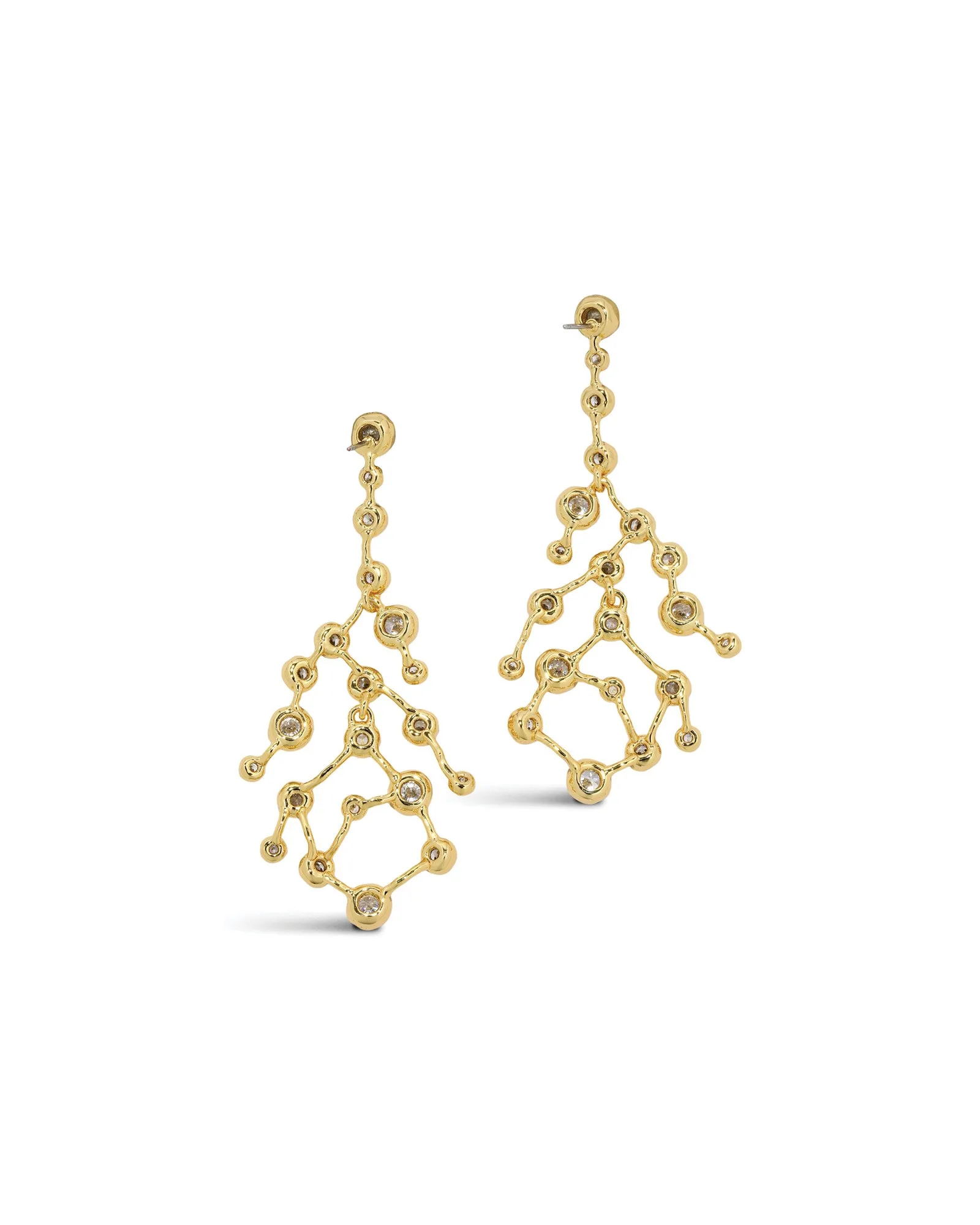 Asterales Gold CZ Earring sold by Blue Ruby product image thumbnail 3