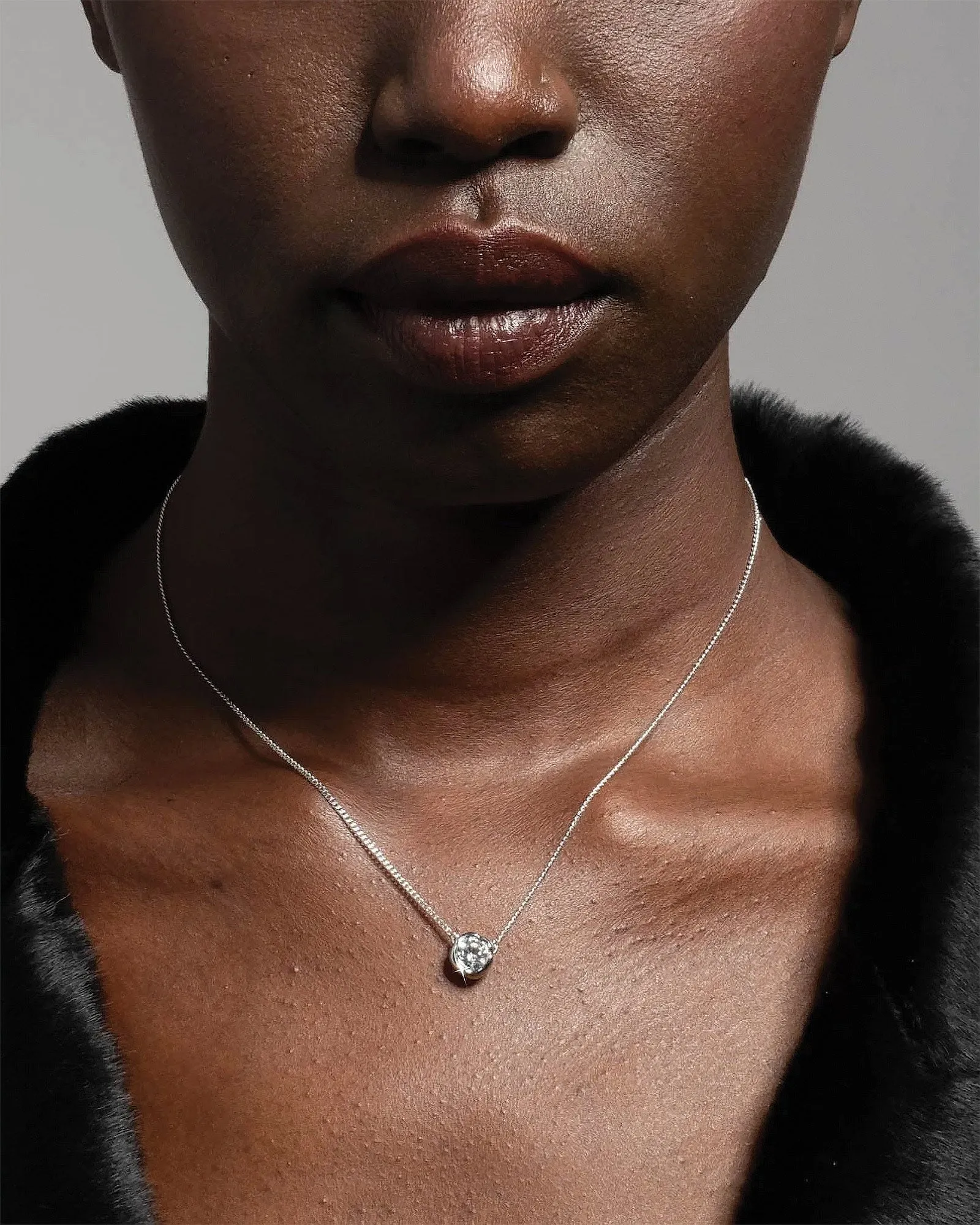 Asterales Silver Solitaire Necklace sold by Blue Ruby product image thumbnail 2