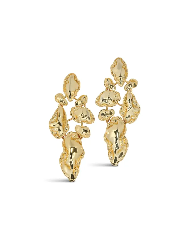 Brut Gold Mosaic Earring sold by Blue Ruby