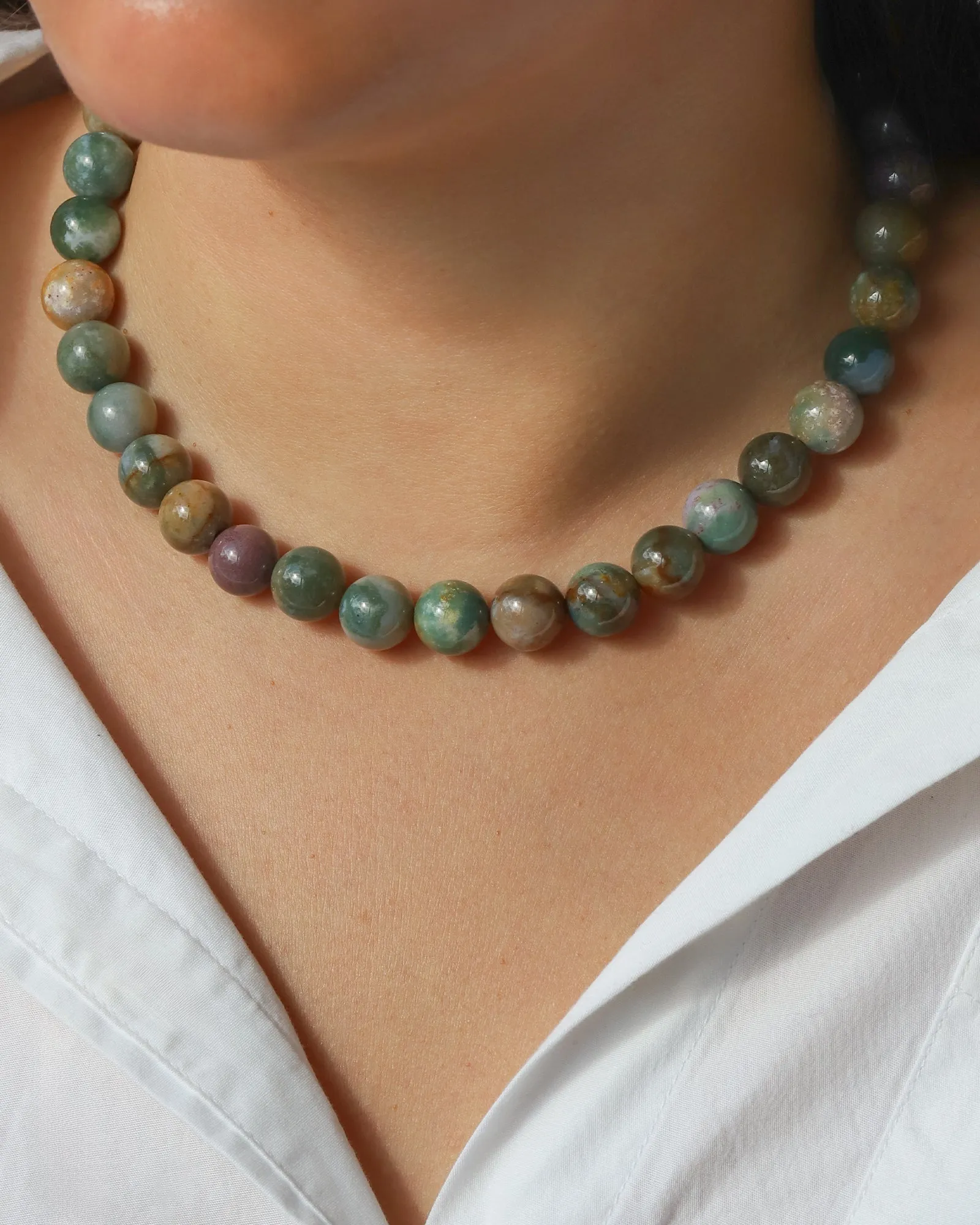 Chunky Beaded Necklace | 12mm sold by Blue Ruby product image thumbnail 2