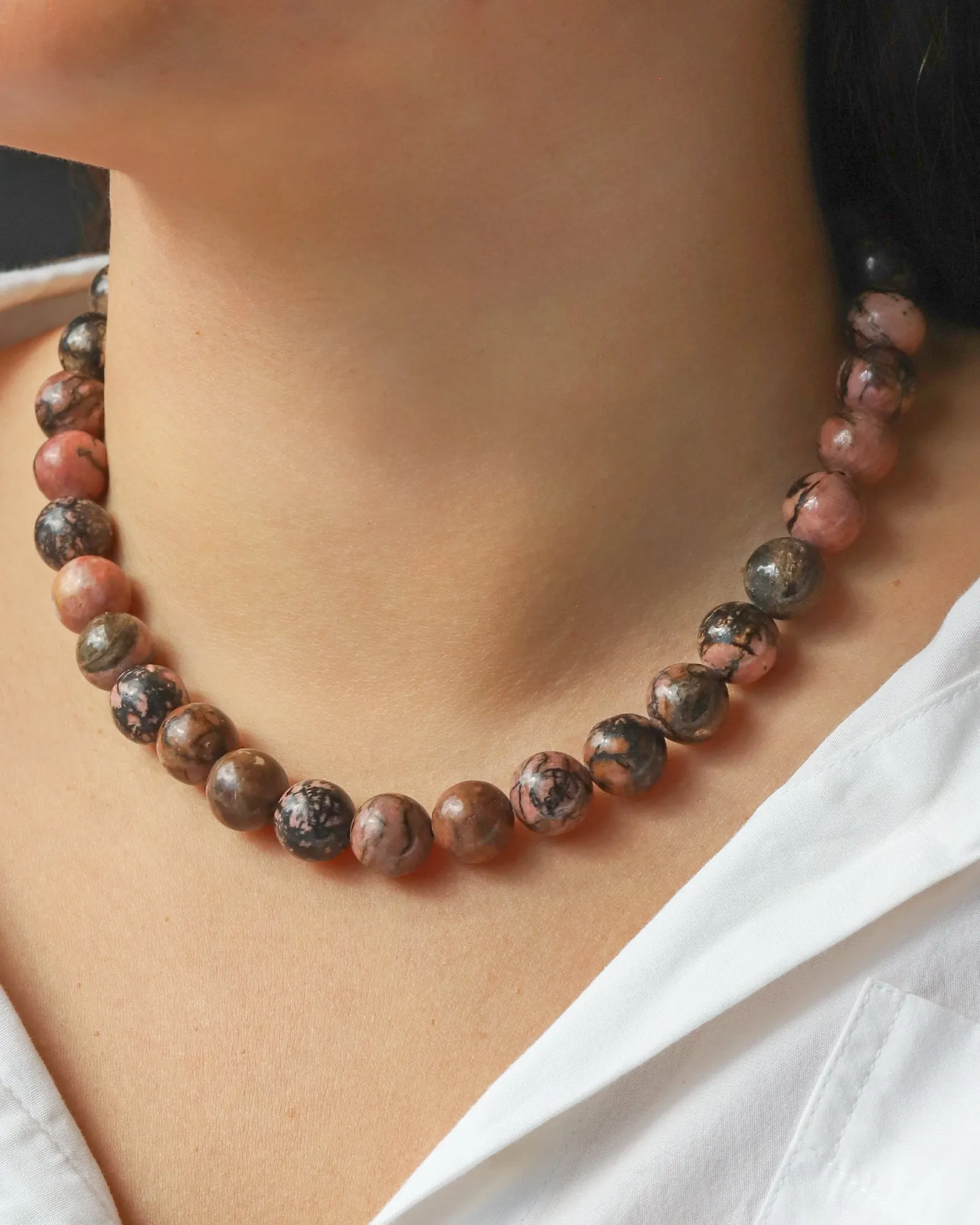 Chunky Beaded Necklace | 12mm sold by Blue Ruby product image thumbnail 2