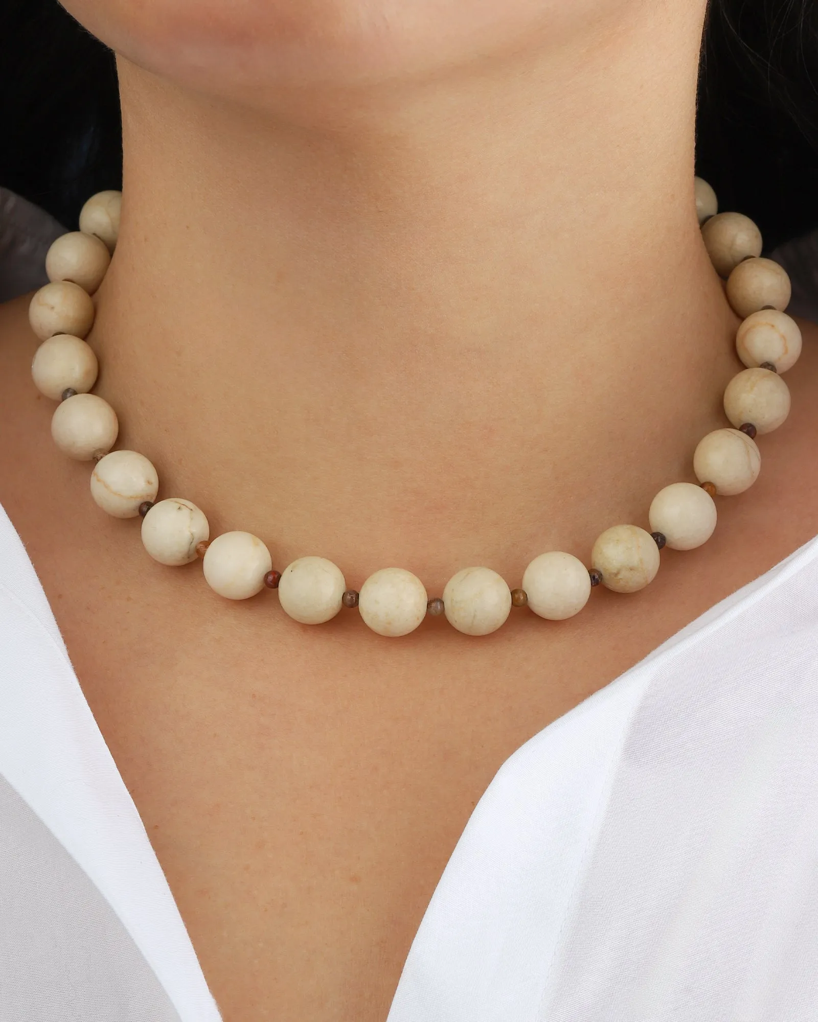 Mixed Shape Chunky Stone Necklace | 12mm sold by Blue Ruby product image thumbnail 2