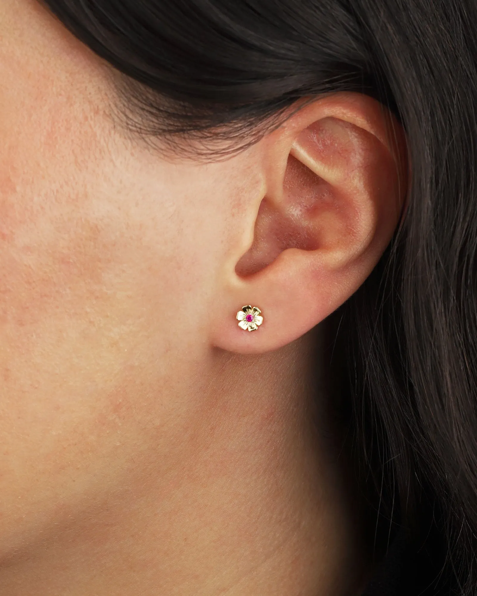 Birthstone Flower CZ Stud sold by Blue Ruby product image thumbnail 2