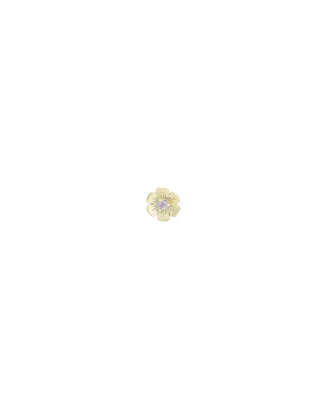 Birthstone Flower CZ Stud sold by Blue Ruby