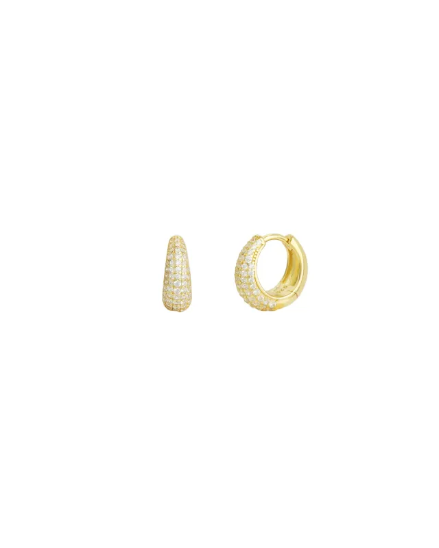 Pavé Tapered Huggie sold by Blue Ruby
