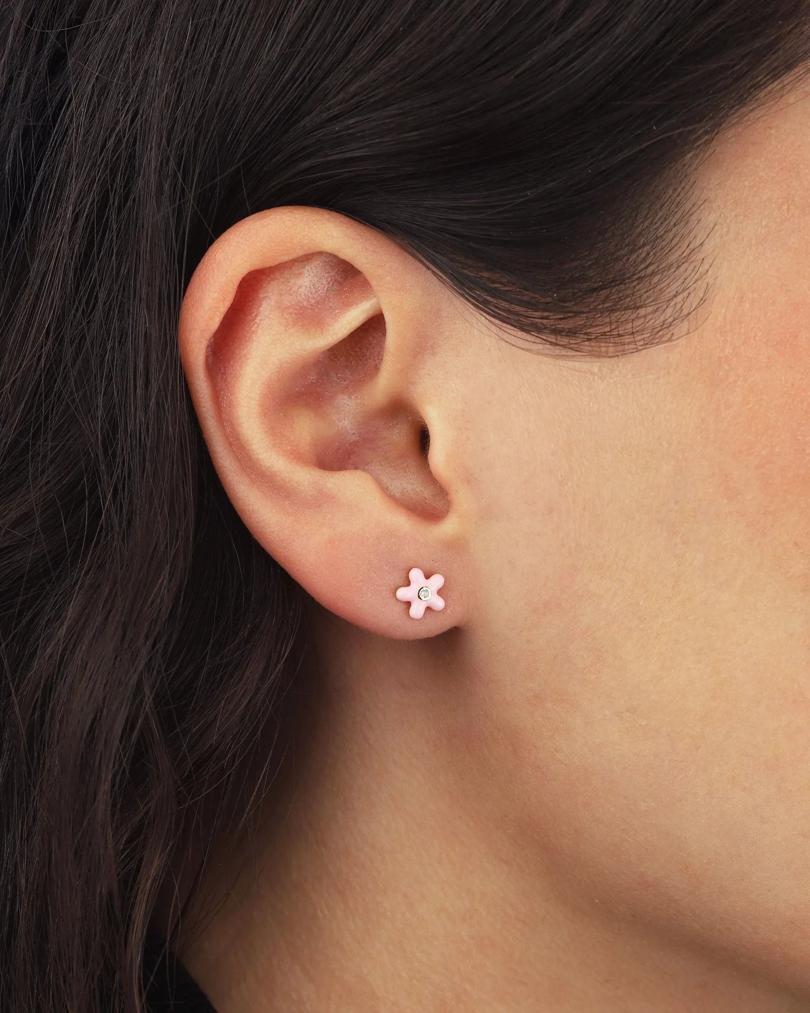 Daisy Enamel CZ Stud sold by Blue Ruby product image thumbnail 2