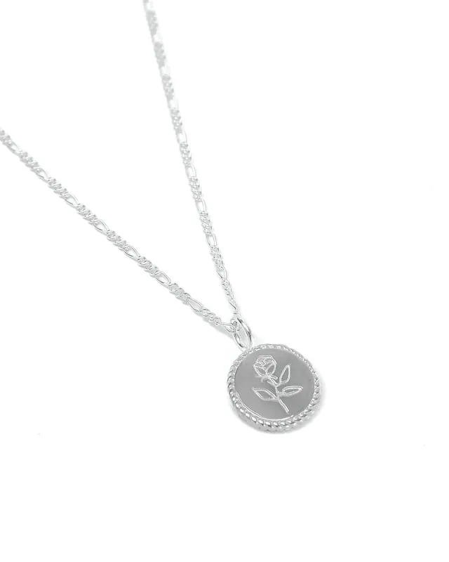 Mini Rose Coin Necklace sold by Blue Ruby