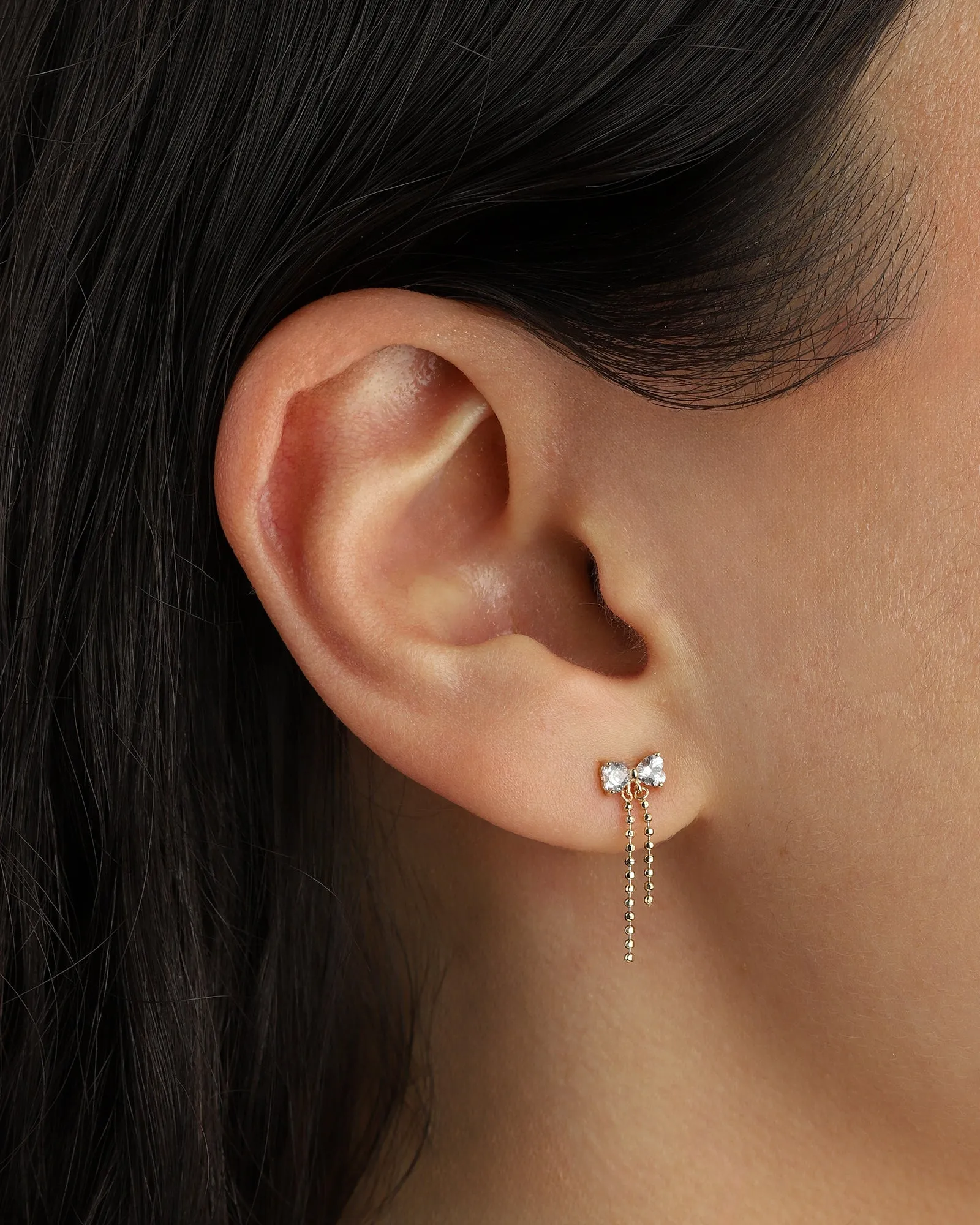 Bow Chain CZ Studs sold by Blue Ruby product image thumbnail 2