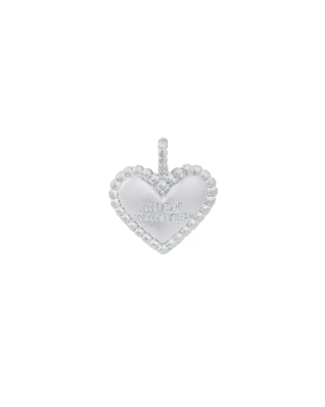 Heart "Most Wanted" Charm sold by Blue Ruby