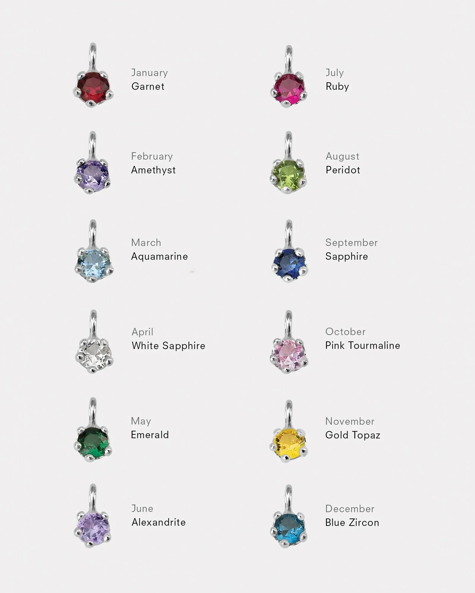 Birthstone Necklace sold by Blue Ruby product image thumbnail 2