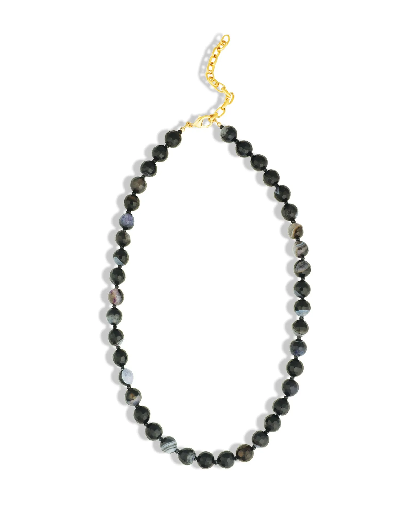 Faceted Mixed Shape Long Beaded Necklace | 10mm sold by Blue Ruby product image thumbnail 2