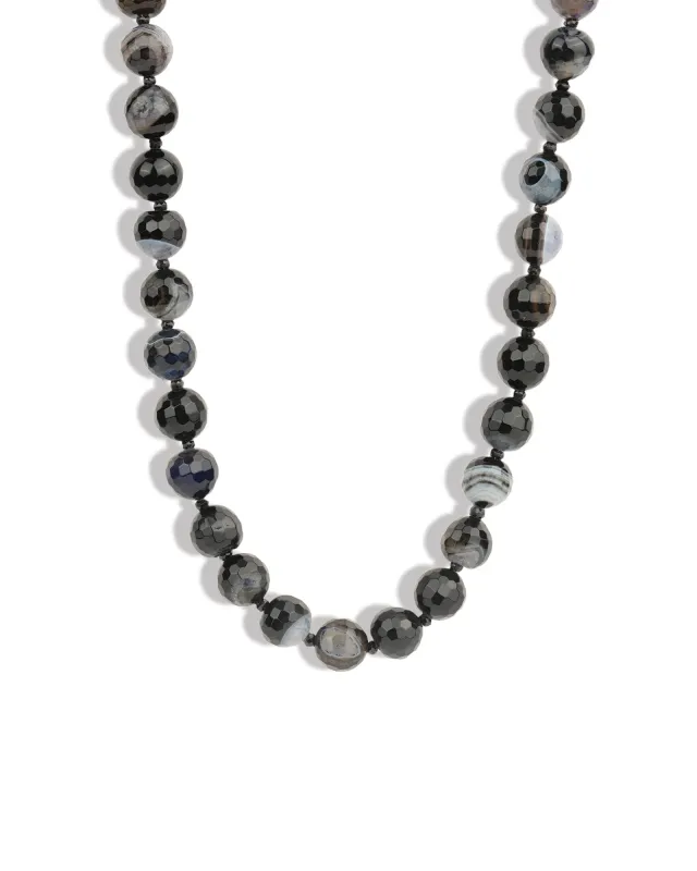 Faceted Mixed Shape Long Beaded Necklace | 10mm sold by Blue Ruby
