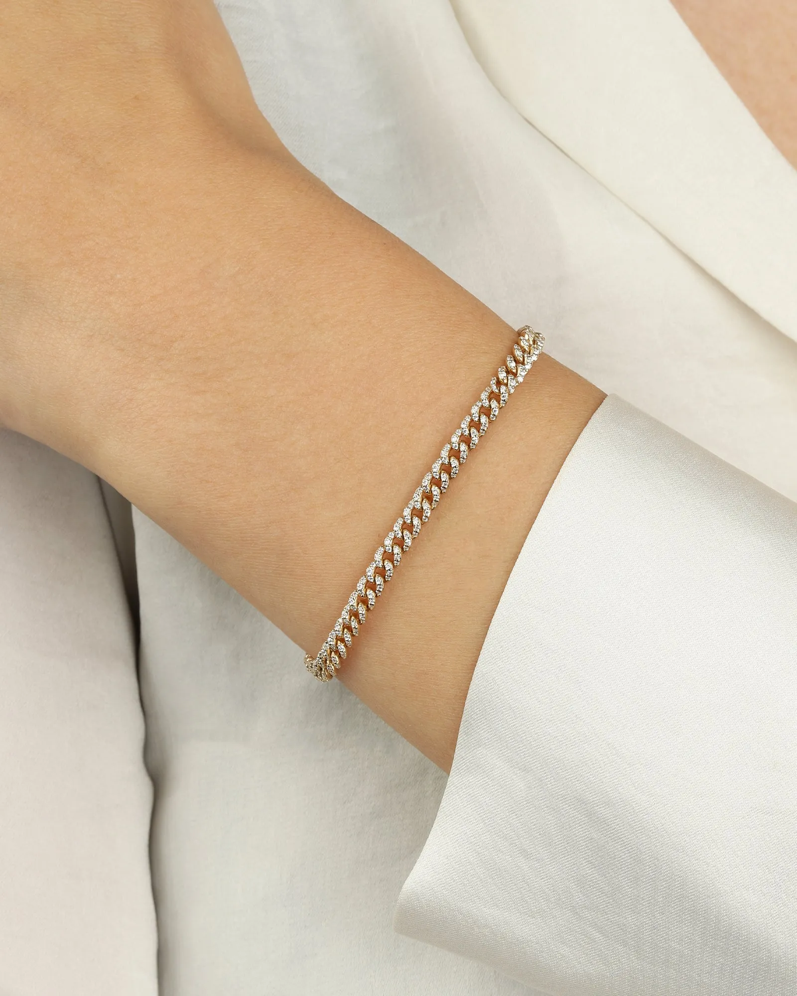 Diamond Curb Chain Bracelet sold by Blue Ruby product image thumbnail 2