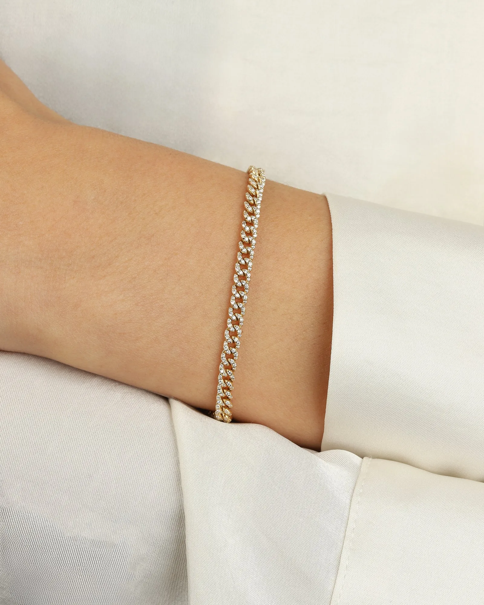 Diamond Curb Chain Bracelet sold by Blue Ruby product image thumbnail 3