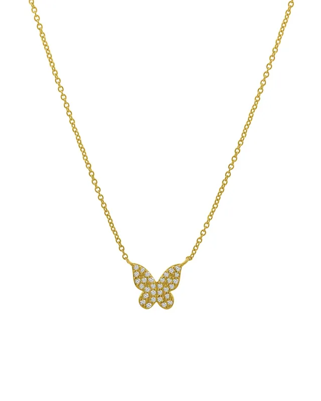 Butterfly Pavé Diamond Necklace sold by Blue Ruby