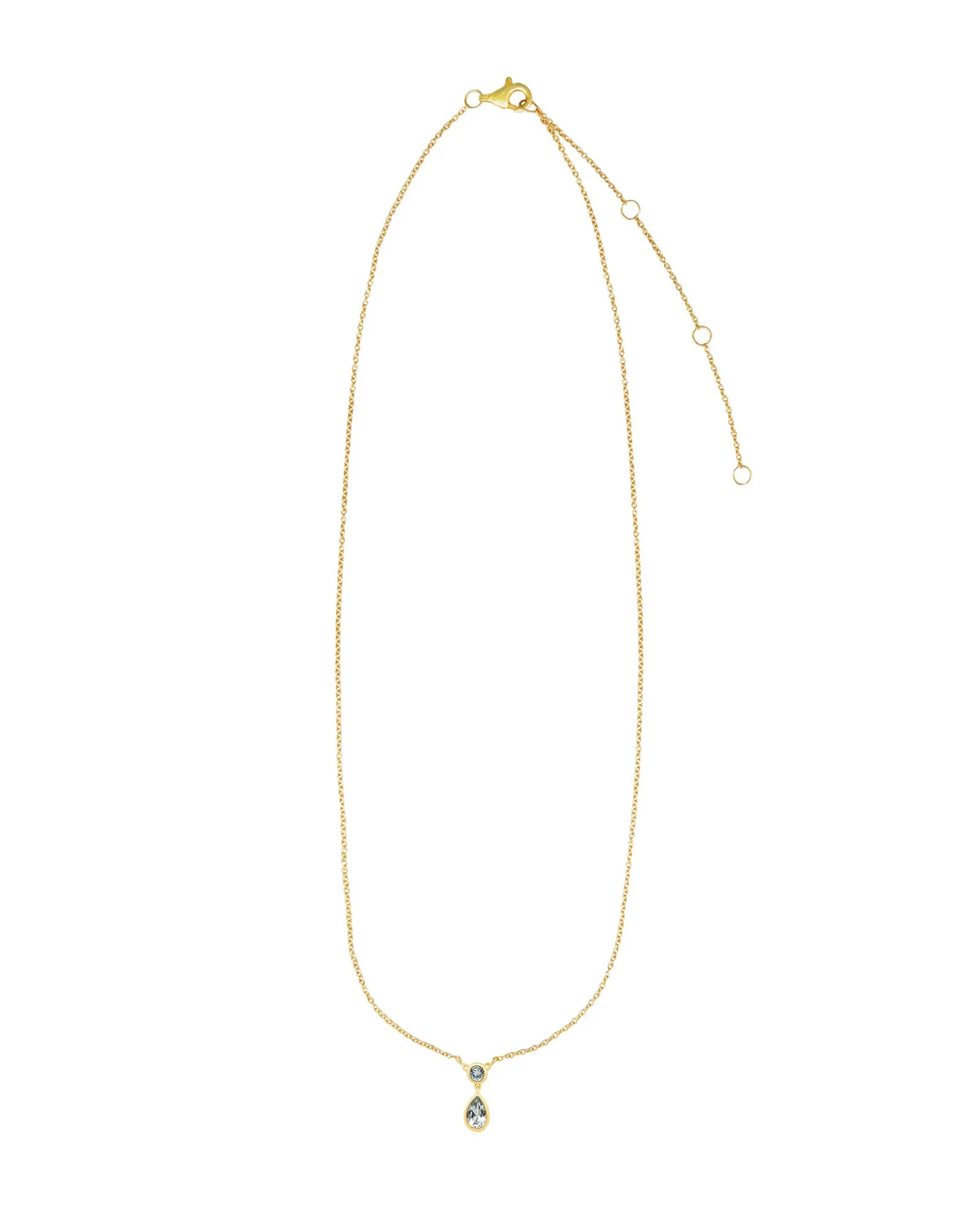 Teardrop Bezel Stone Necklace sold by Blue Ruby product image thumbnail 3