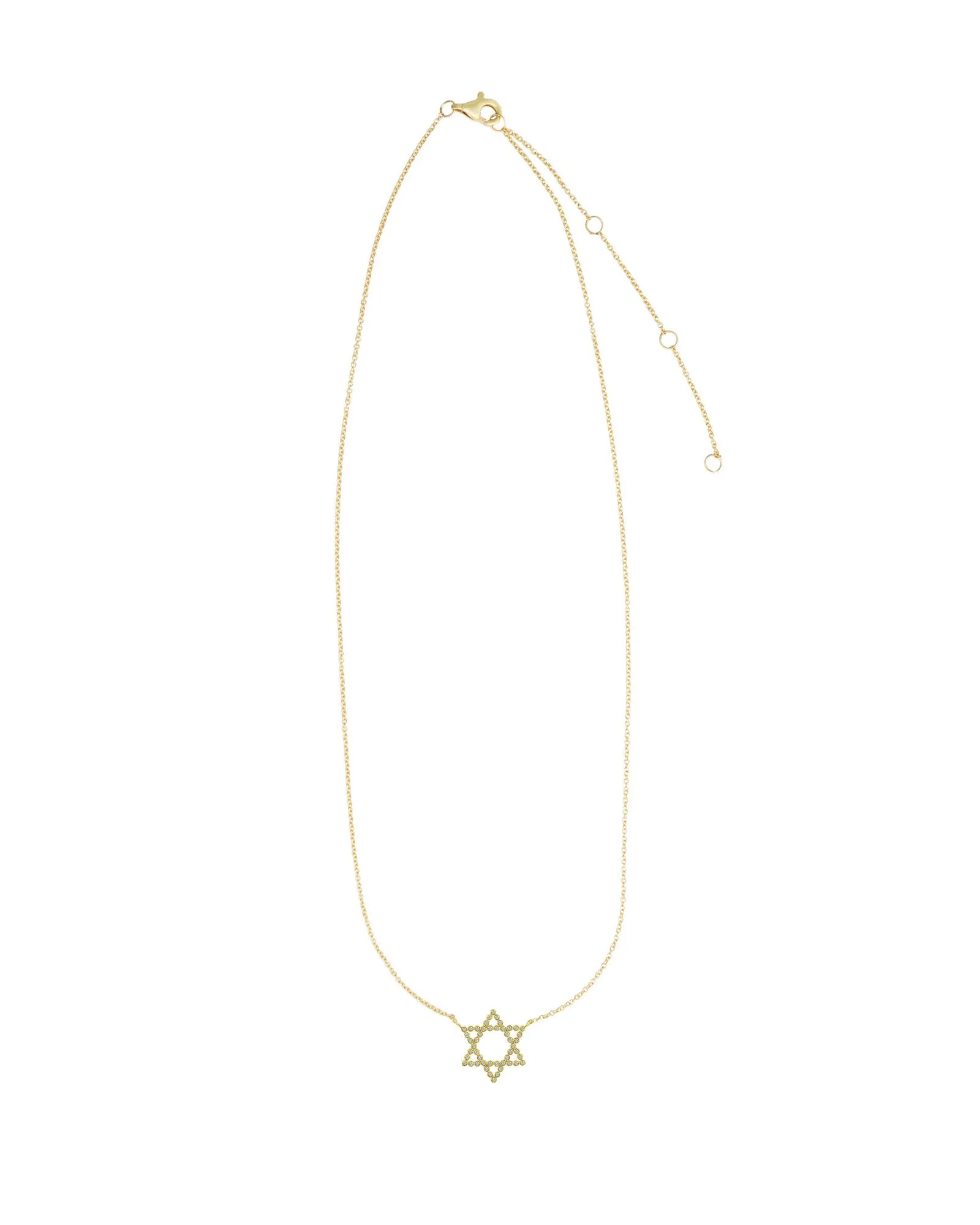 Star of David Diamond Bezel Necklace sold by Blue Ruby product image thumbnail 2