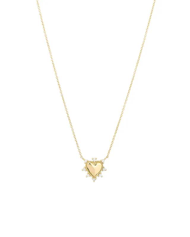 Spiked Diamond Heart Necklace sold by Blue Ruby