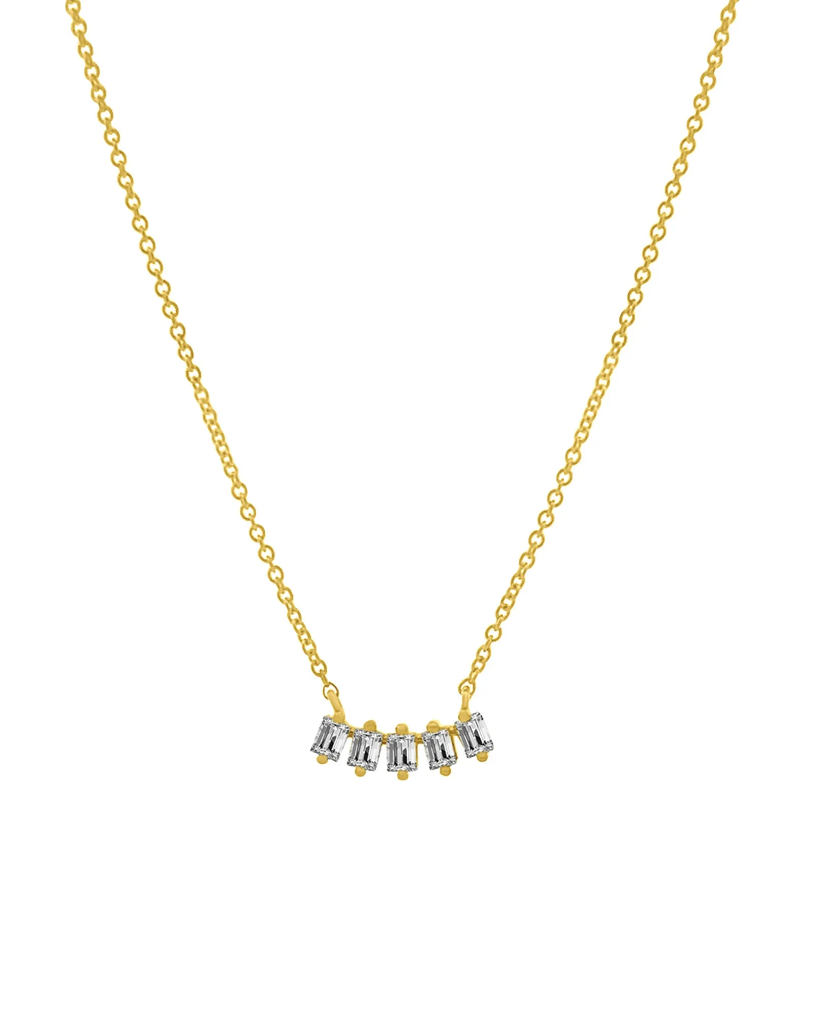 Five Baguette Diamond Necklace sold by Blue Ruby