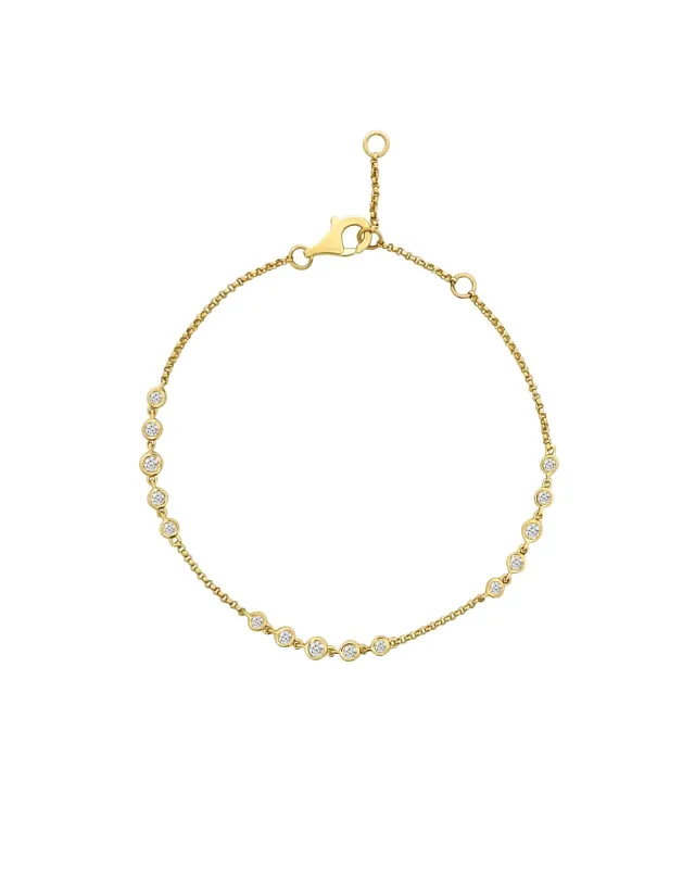 Multi Diamond Bezel Bracelet sold by Blue Ruby