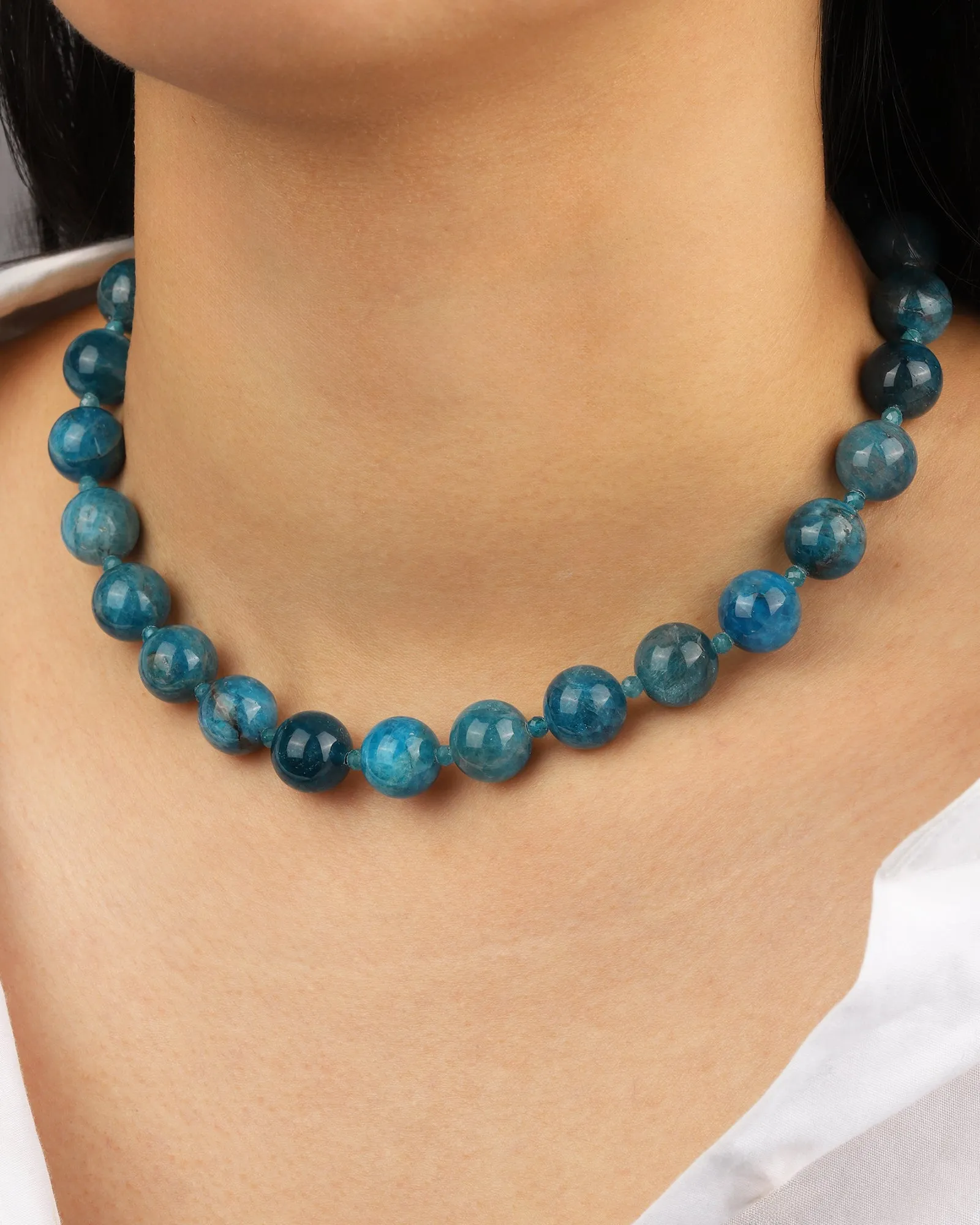 Mixed Shape Chunky Stone Necklace | 12mm sold by Blue Ruby product image thumbnail 2
