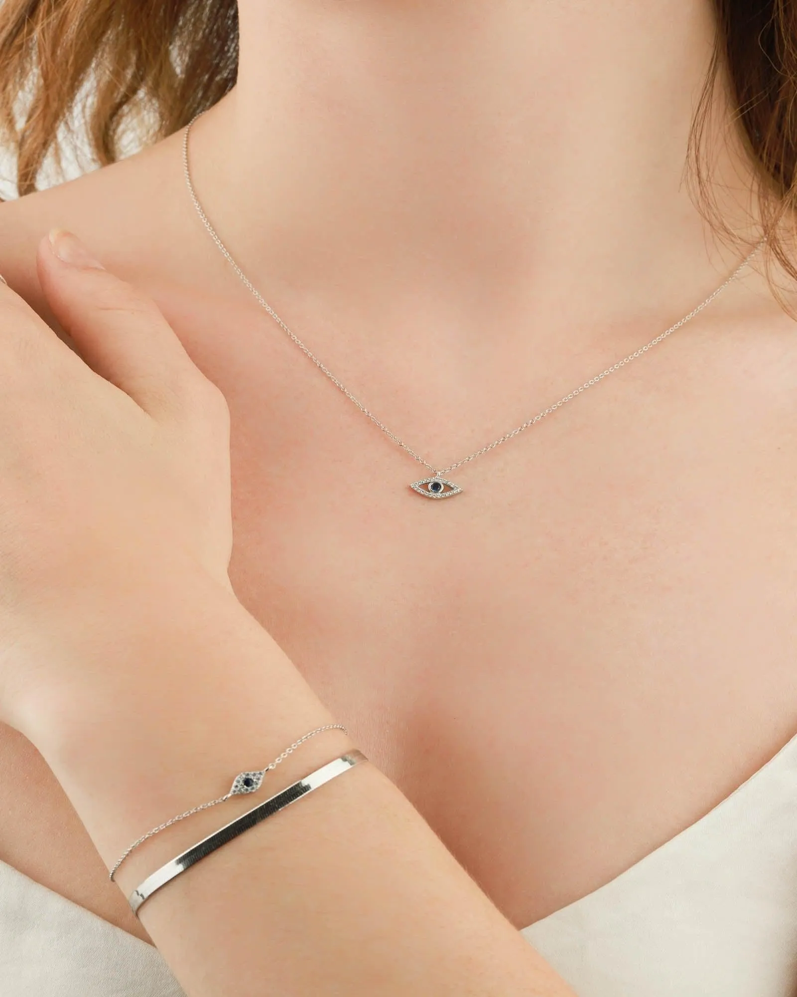 Evil Eye CZ Necklace sold by Blue Ruby product image thumbnail 2