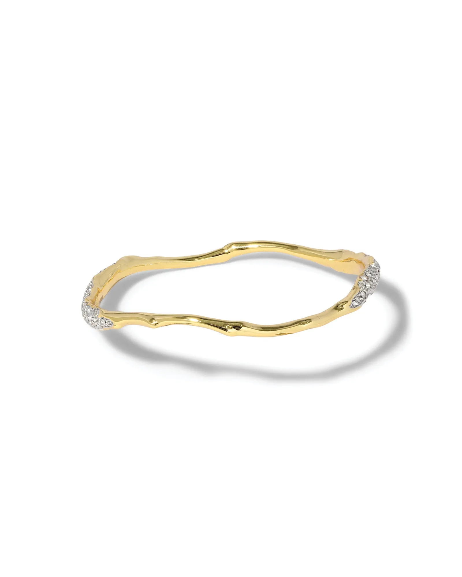 Solanales Gold Crystal Skinny Bangle Bracelet sold by Blue Ruby product image thumbnail 3
