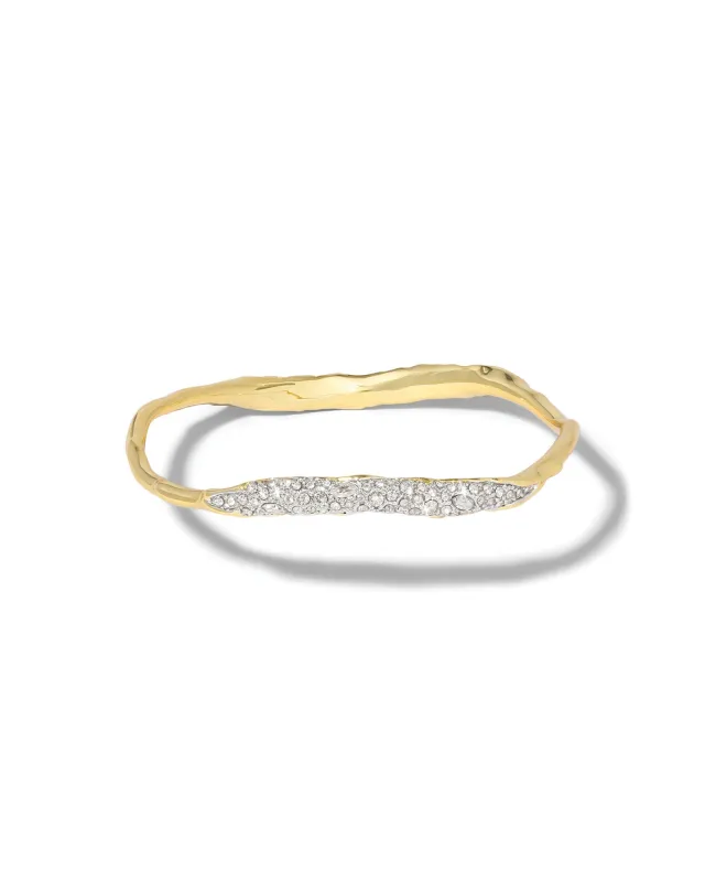 Solanales Gold Crystal Skinny Bangle Bracelet sold by Blue Ruby