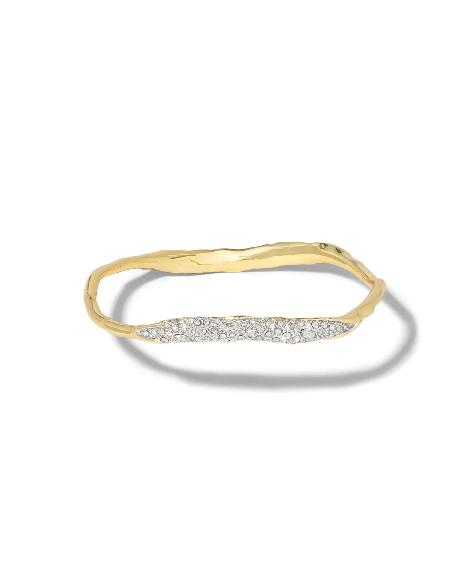 Solanales Gold Crystal Skinny Bangle Bracelet sold by Blue Ruby