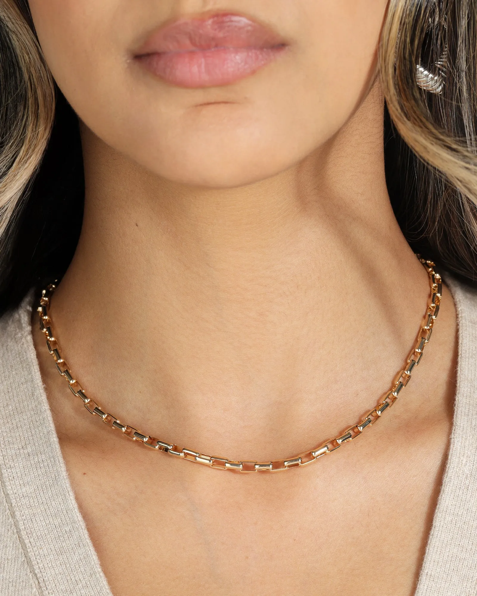 Rectangle Link Chain Necklace sold by Blue Ruby product image thumbnail 2