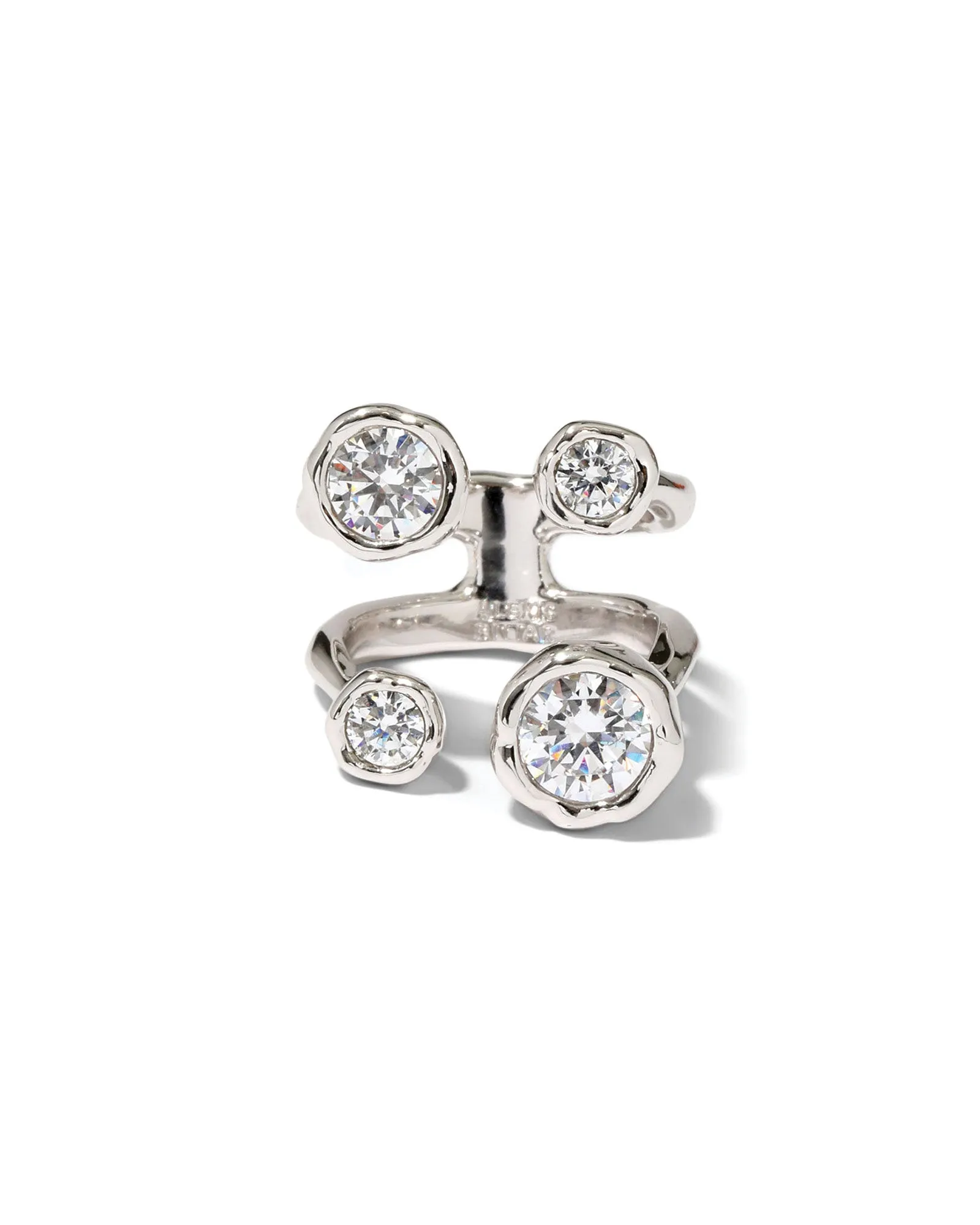 Asterales Silver CZ Open Ring sold by Blue Ruby product image thumbnail 3