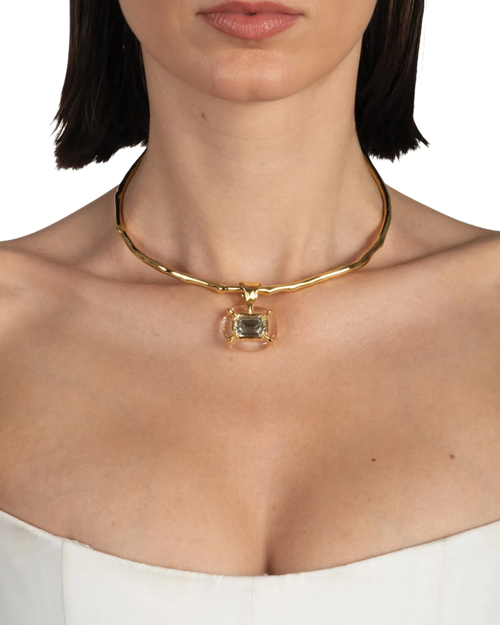 Liquid Lucite Jeweled Crystal Collar sold by Blue Ruby product image thumbnail 2