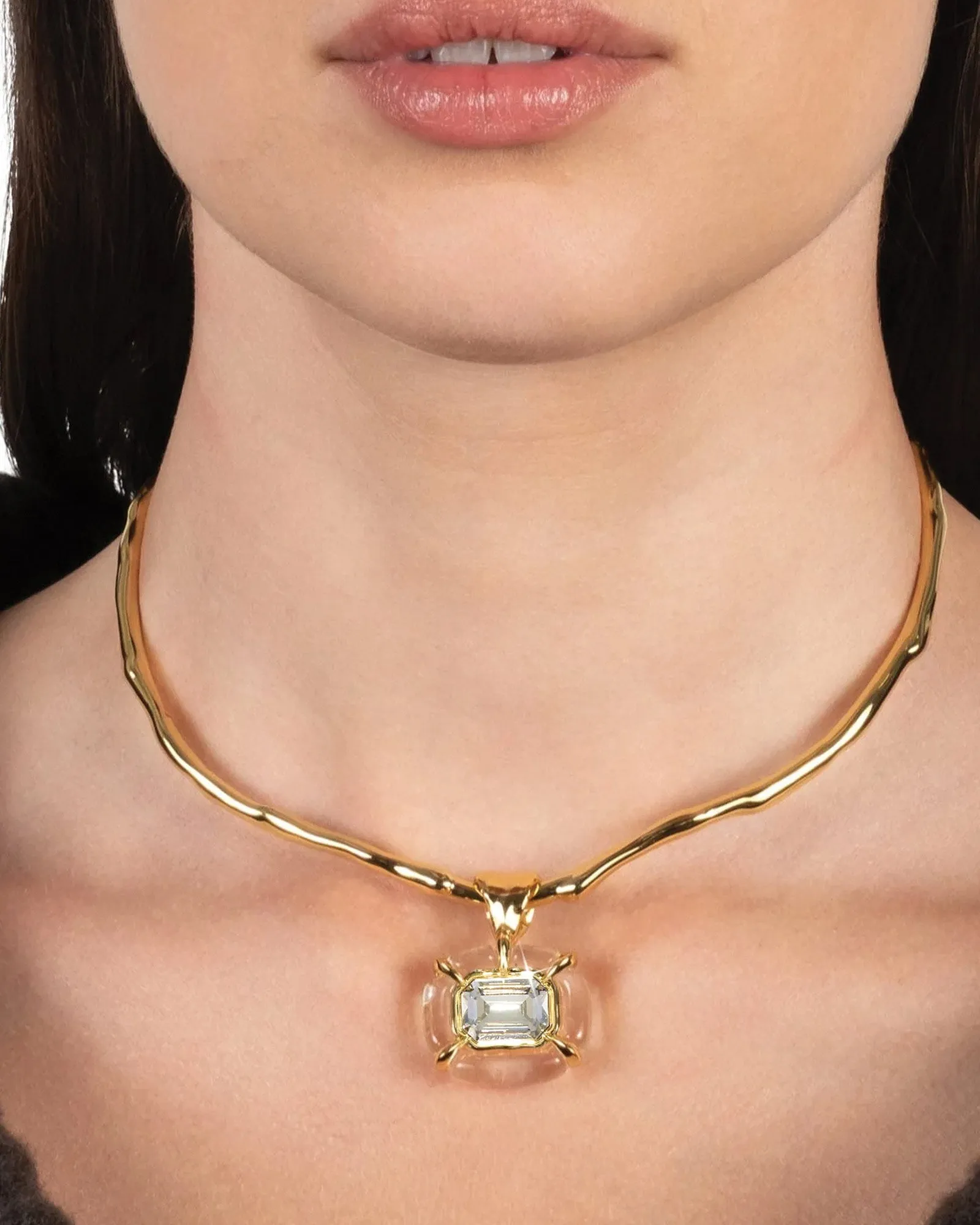 Liquid Lucite Jeweled Crystal Collar sold by Blue Ruby product image thumbnail 4