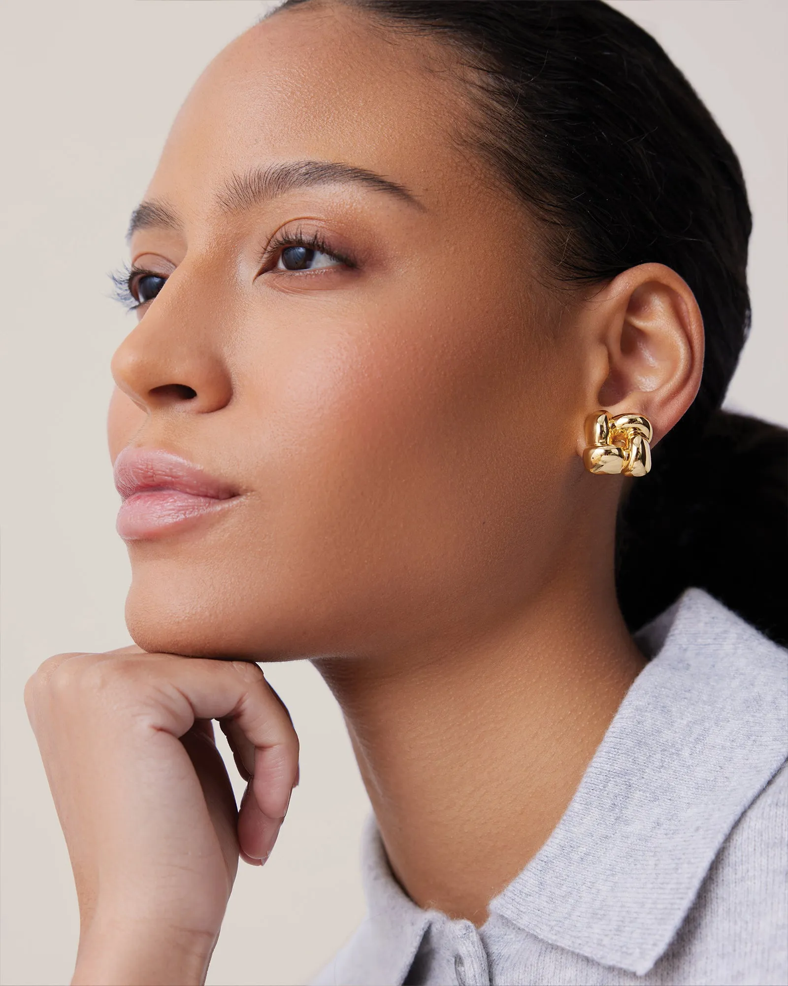 Small Woven Square Earrings sold by Blue Ruby product image thumbnail 4