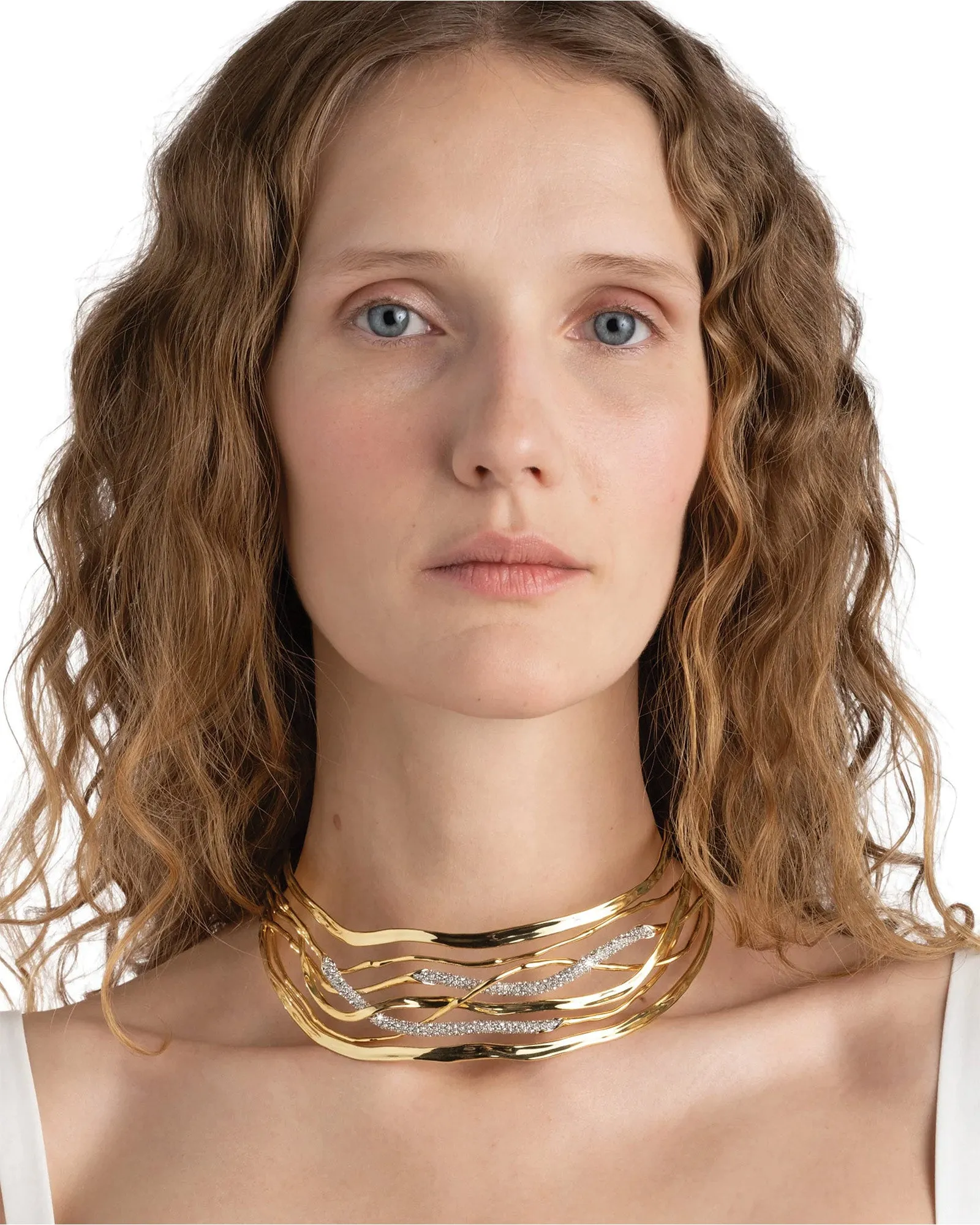 Solanales Crystal Woven Collar Necklace sold by Blue Ruby product image thumbnail 2