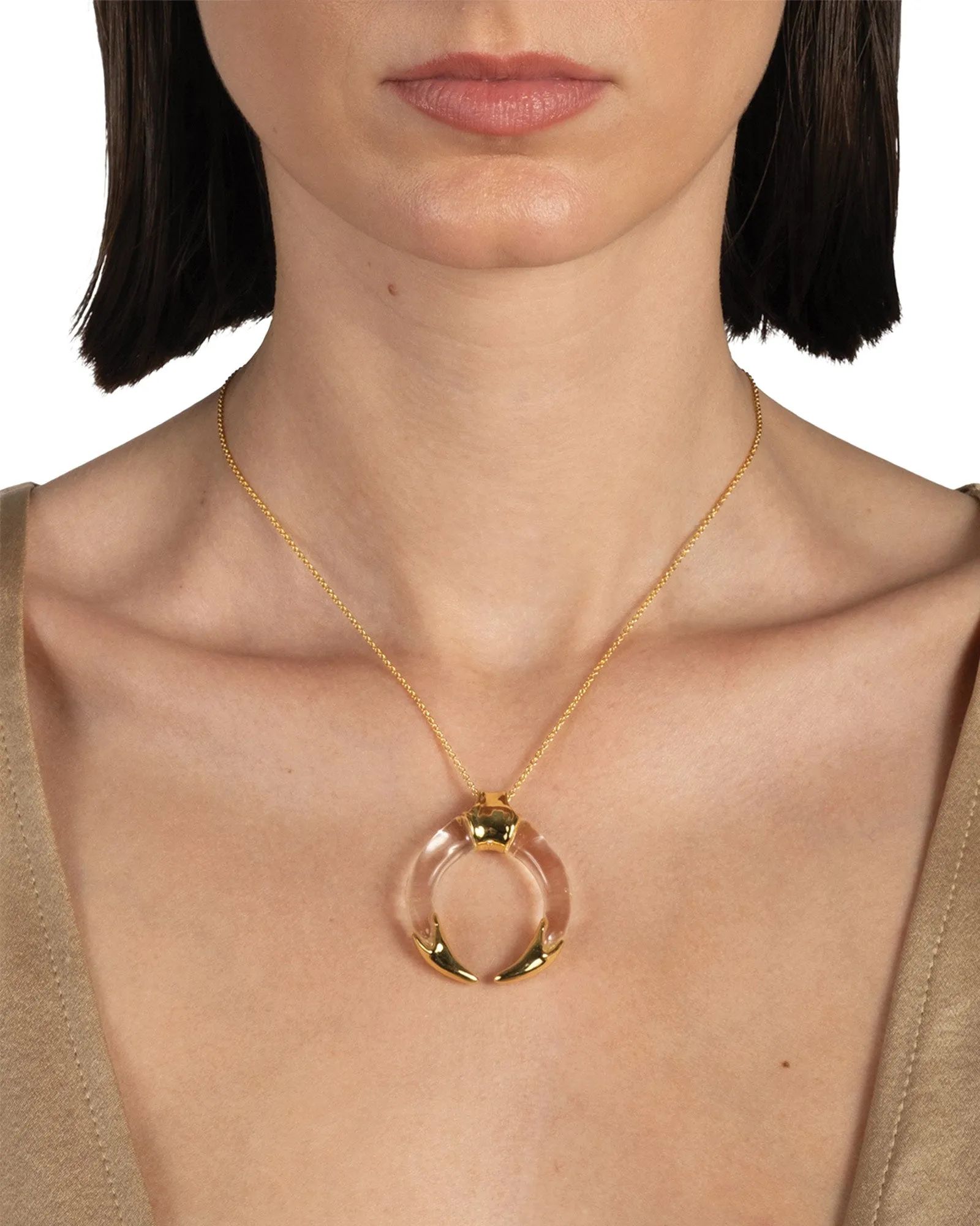 Gilded Tusk Lucite Necklace sold by Blue Ruby product image thumbnail 4