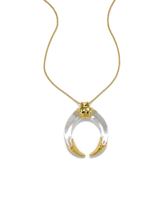 Gilded Tusk Lucite Necklace sold by Blue Ruby