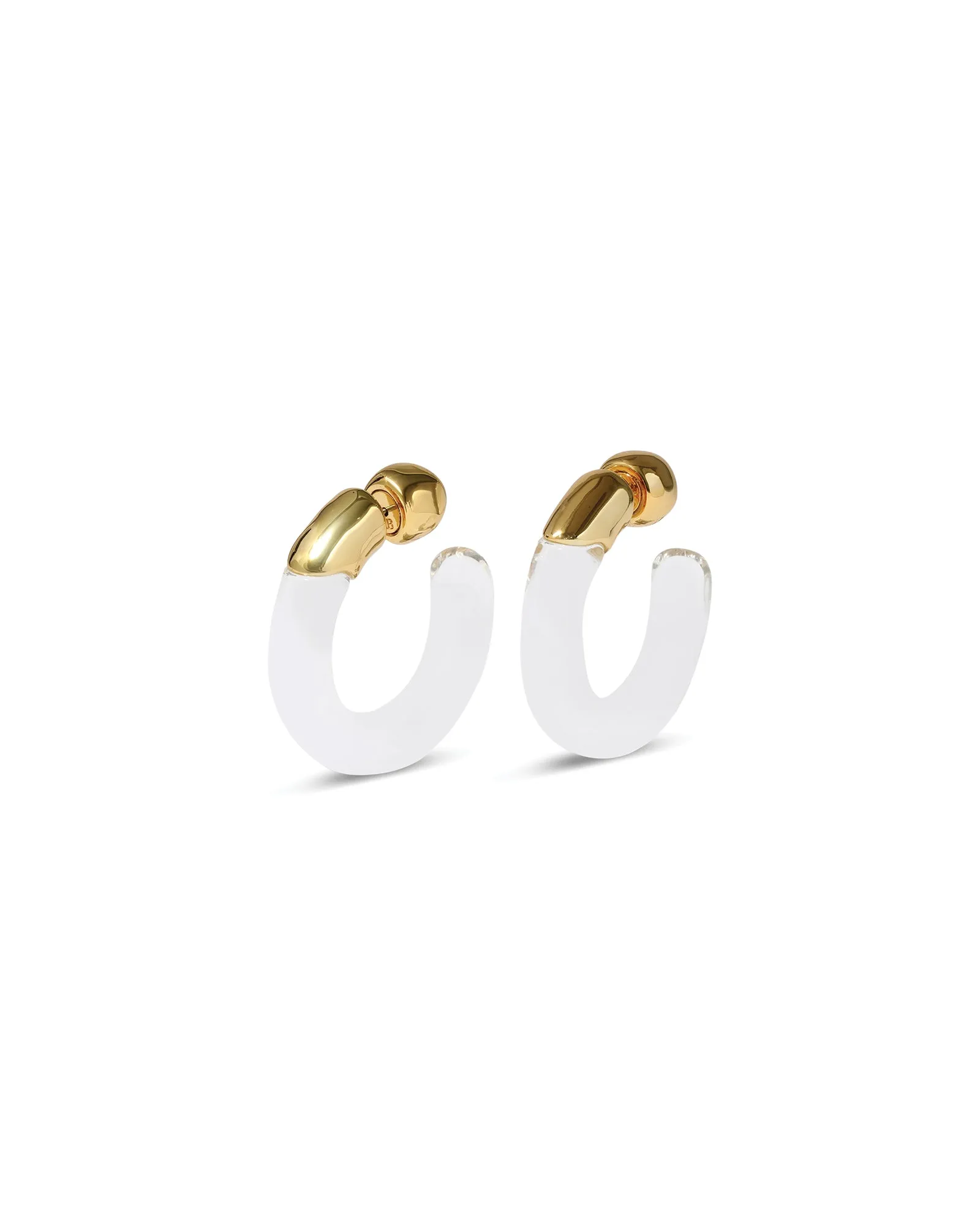 Liquid Lucite Front Back Hoop Earrings sold by Blue Ruby